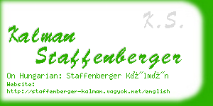 kalman staffenberger business card